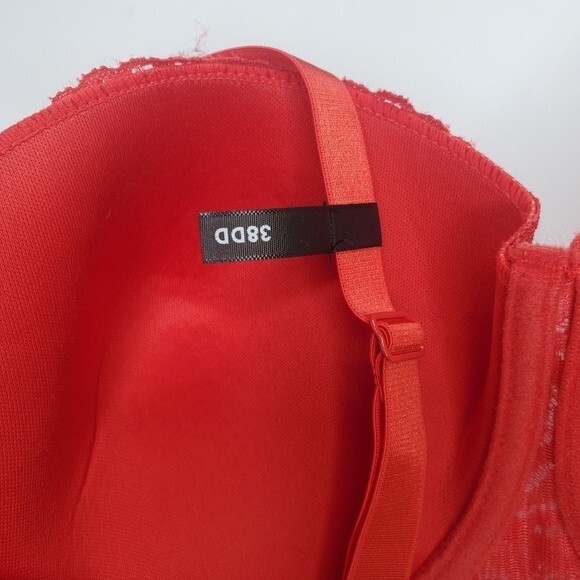 Burnt orange lace bra adjustable straps 38DD - Picture 6 of 6